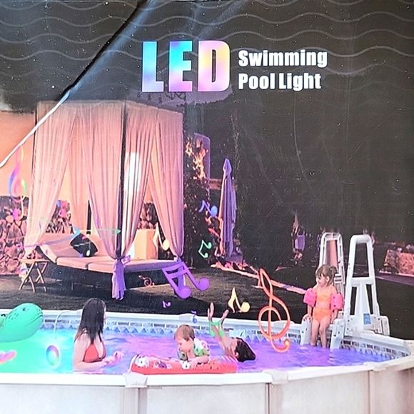 LyLmLe LED Swimming PoolLights Smart Control IP68 Waterproof 33Ft. Cord NIB - Picture 2 of 6
